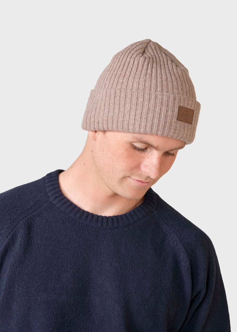 Klitmøller Collective ApS Heavy rib beanie Beanies Sand