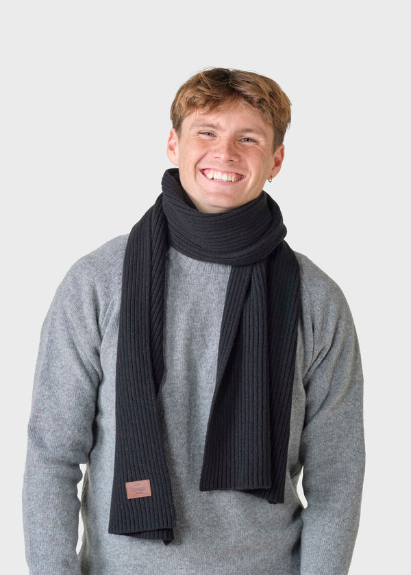 Klitmøller Collective ApS Heavy rib scarf Scarfs Black