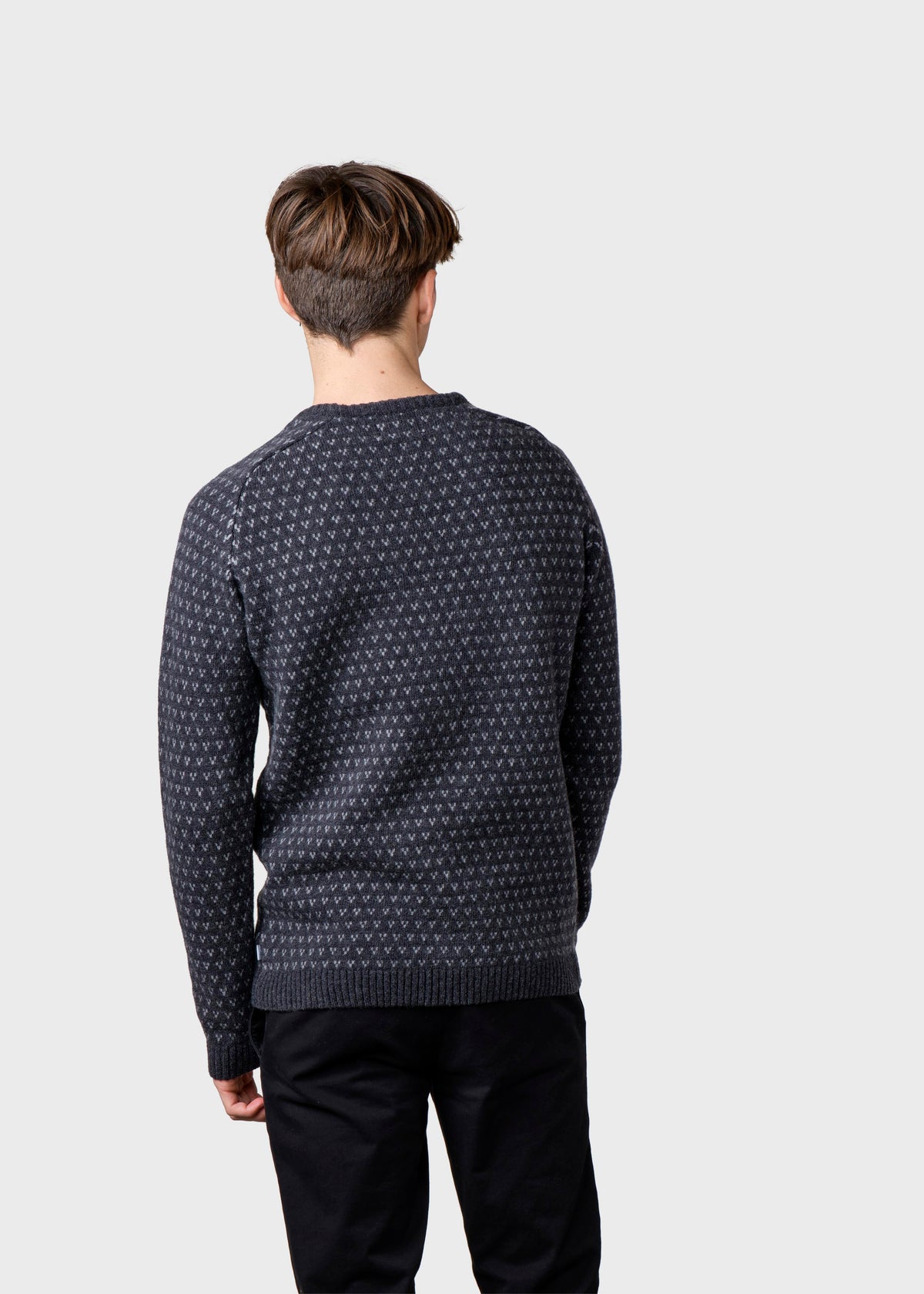 Klitmøller Collective ApS Hugo knit Knitted sweaters Anthracite/light grey