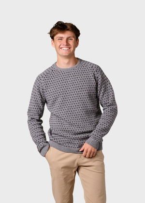 Klitmøller Collective ApS Hugo knit Knitted sweaters Light grey/black