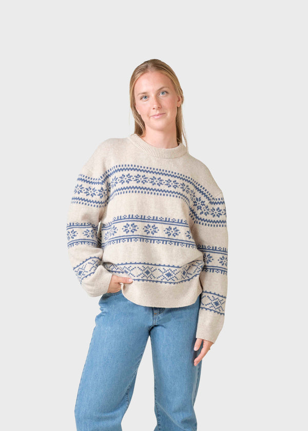 Klitmøller Collective ApS Jette knit  Knitted sweaters Pastel sand/ocean