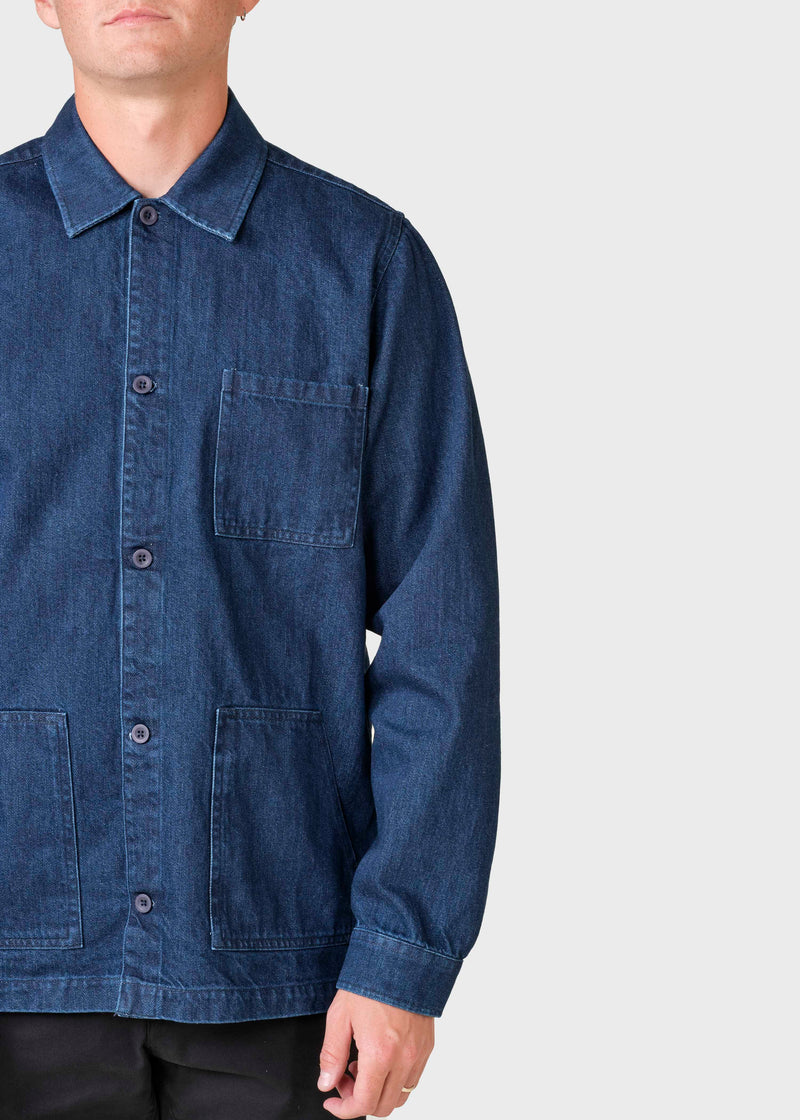 Klitmøller Collective ApS Jimmy overshirt  Jackets Dark stonewash denim