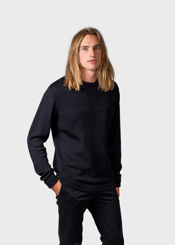 Klitmøller Collective ApS Johan knit Knitted sweaters Black