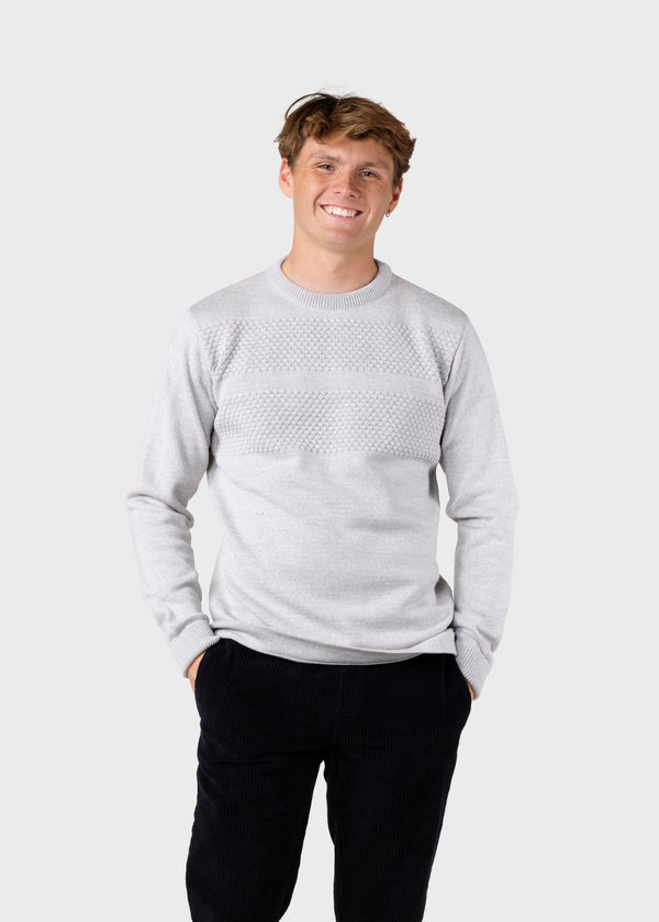 Klitmøller Collective ApS Johan knit Knitted sweaters Pastel grey
