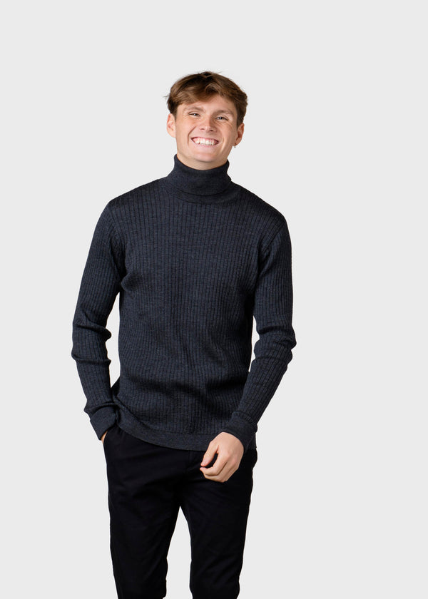 Klitmøller Collective ApS Jon knit  Knitted sweaters Anthracite