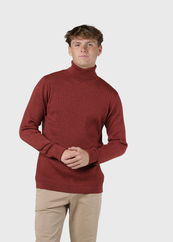 Klitmøller Collective ApS Jon knit  Knitted sweaters Clay red