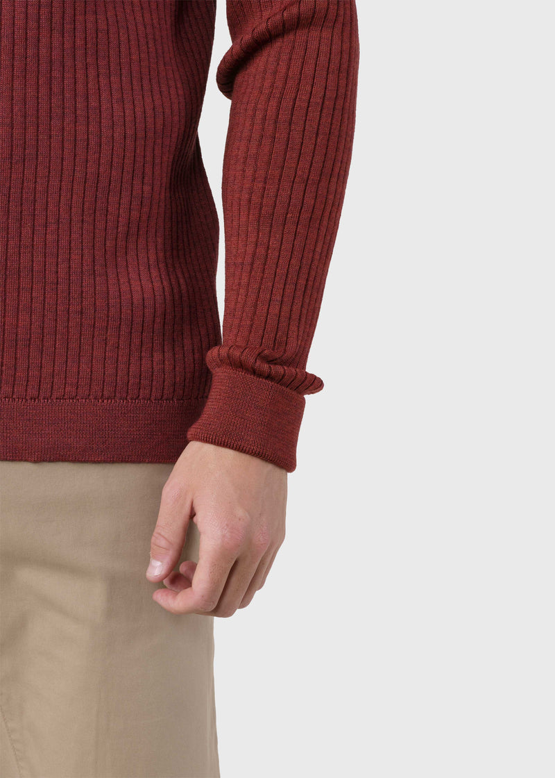 Klitmøller Collective ApS Jon knit  Knitted sweaters Clay red