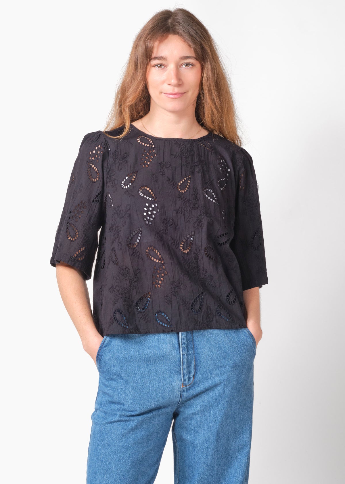 Klitmøller Collective ApS Jonna S/S blouse GOTS Shirts Black