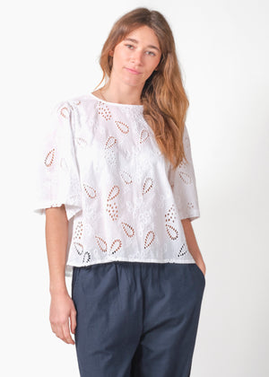 Klitmøller Collective ApS Jonna S/S blouse GOTS Shirts White