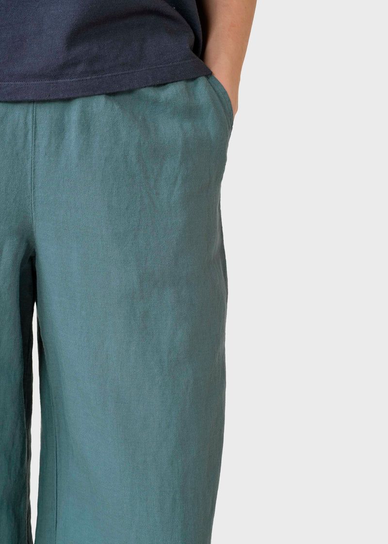 Klitmøller Collective ApS Kaja cotton/linen pants Pants Moss Green