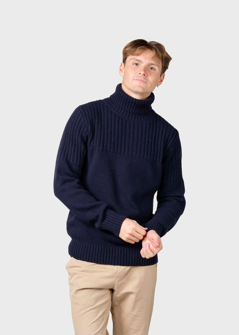 Klitmøller Collective ApS Karlsson knit  Knitted sweaters Navy