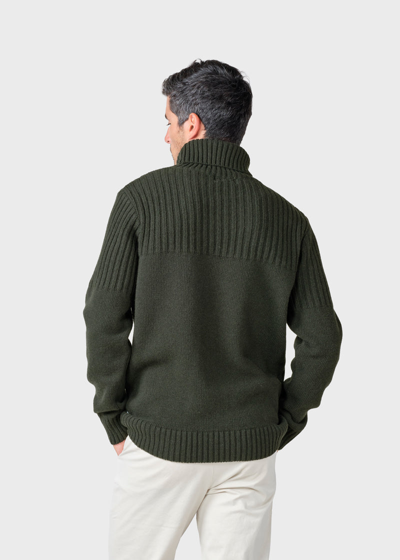 Klitmøller Collective ApS Karlsson knit  Knitted sweaters Olive