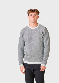 Klitmøller Collective ApS Keld knit Knitted sweaters Pastel grey/Black