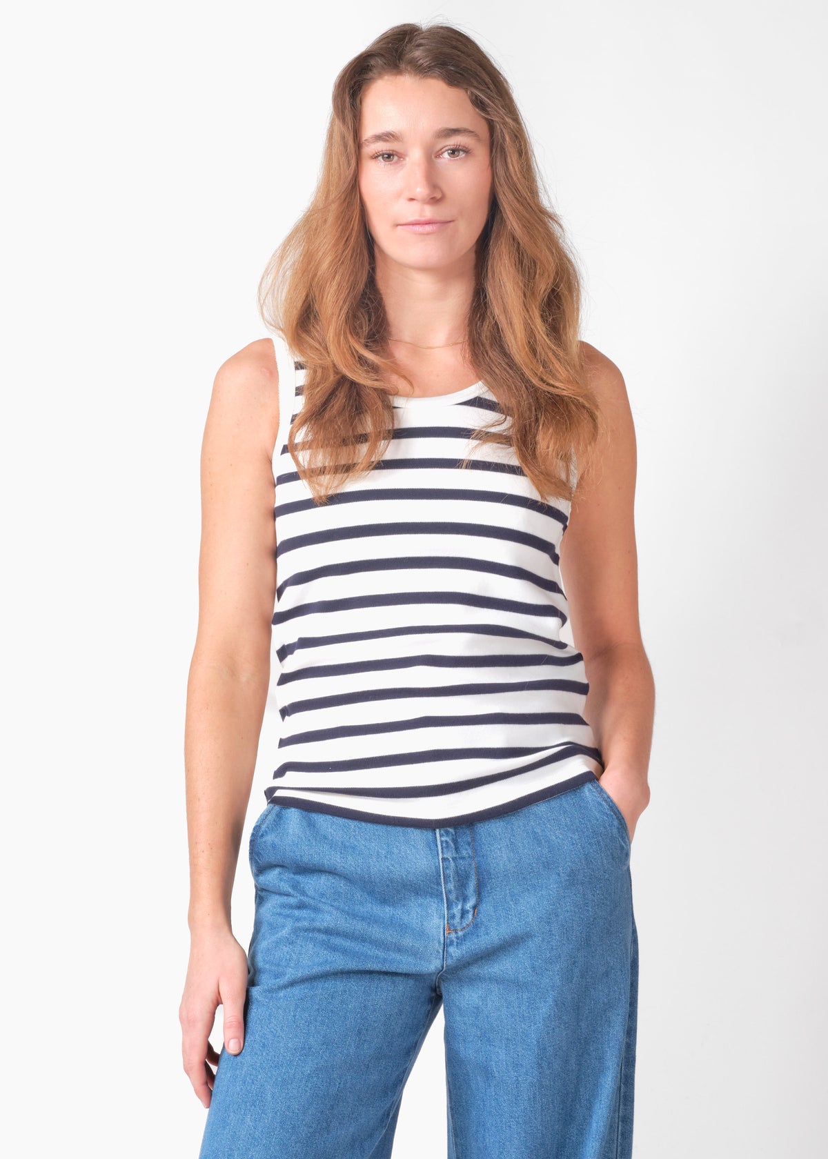 Klitmøller Collective ApS Kelly top OCS T-Shirts Cream/navy