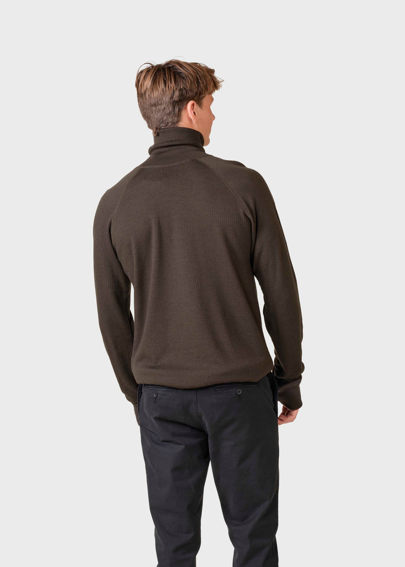 Klitmøller Collective ApS Knuth wool zip Sweatshirts Olive