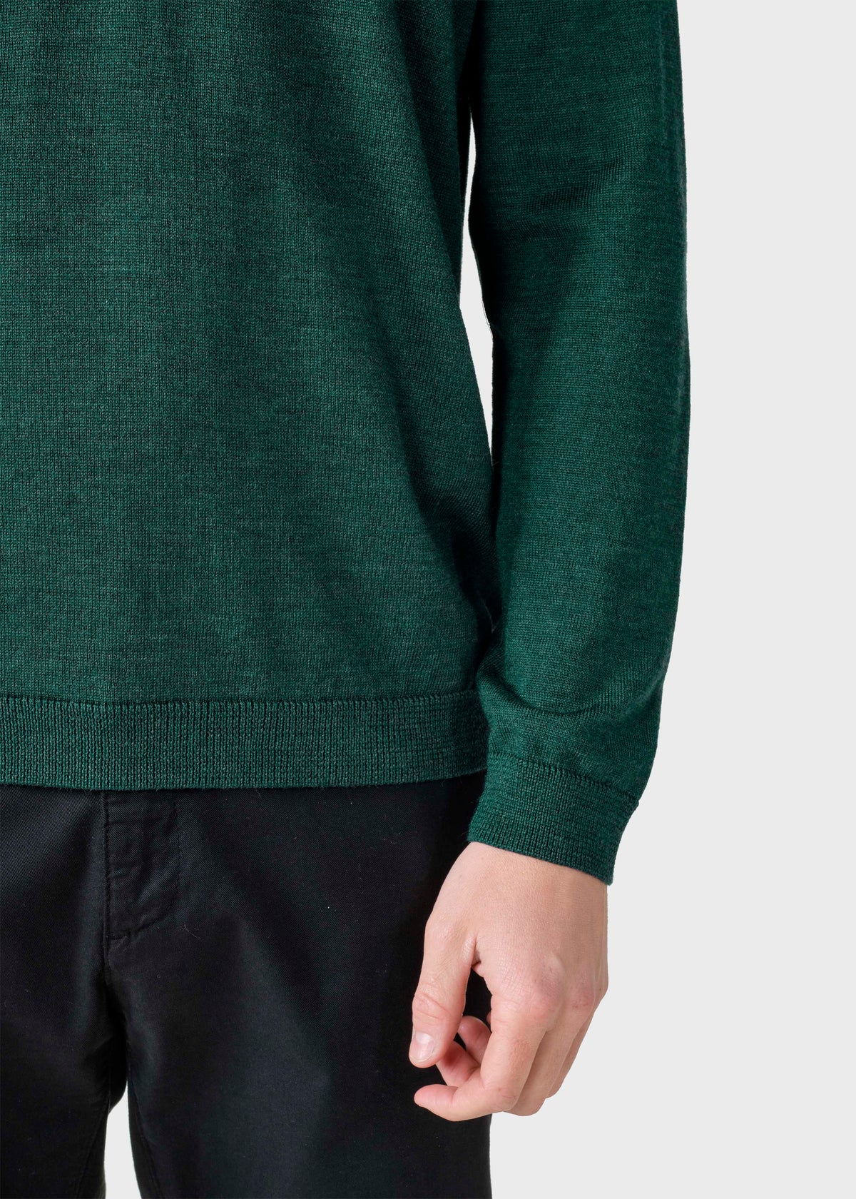 Klitmøller Collective ApS L/S Knit polo Knitted sweaters Moss Green