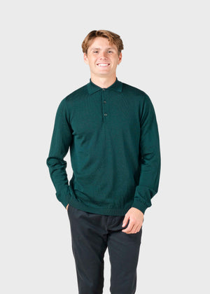 Klitmøller Collective ApS L/S Knit polo Knitted sweaters Olive