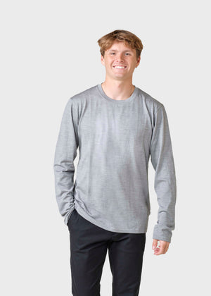 Klitmøller Collective ApS Lars LS tee T-Shirts Grey melange