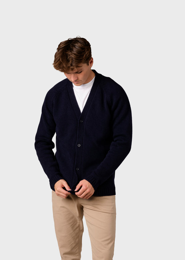 Klitmøller Collective ApS Leo knit cardigan Knitted sweaters Navy