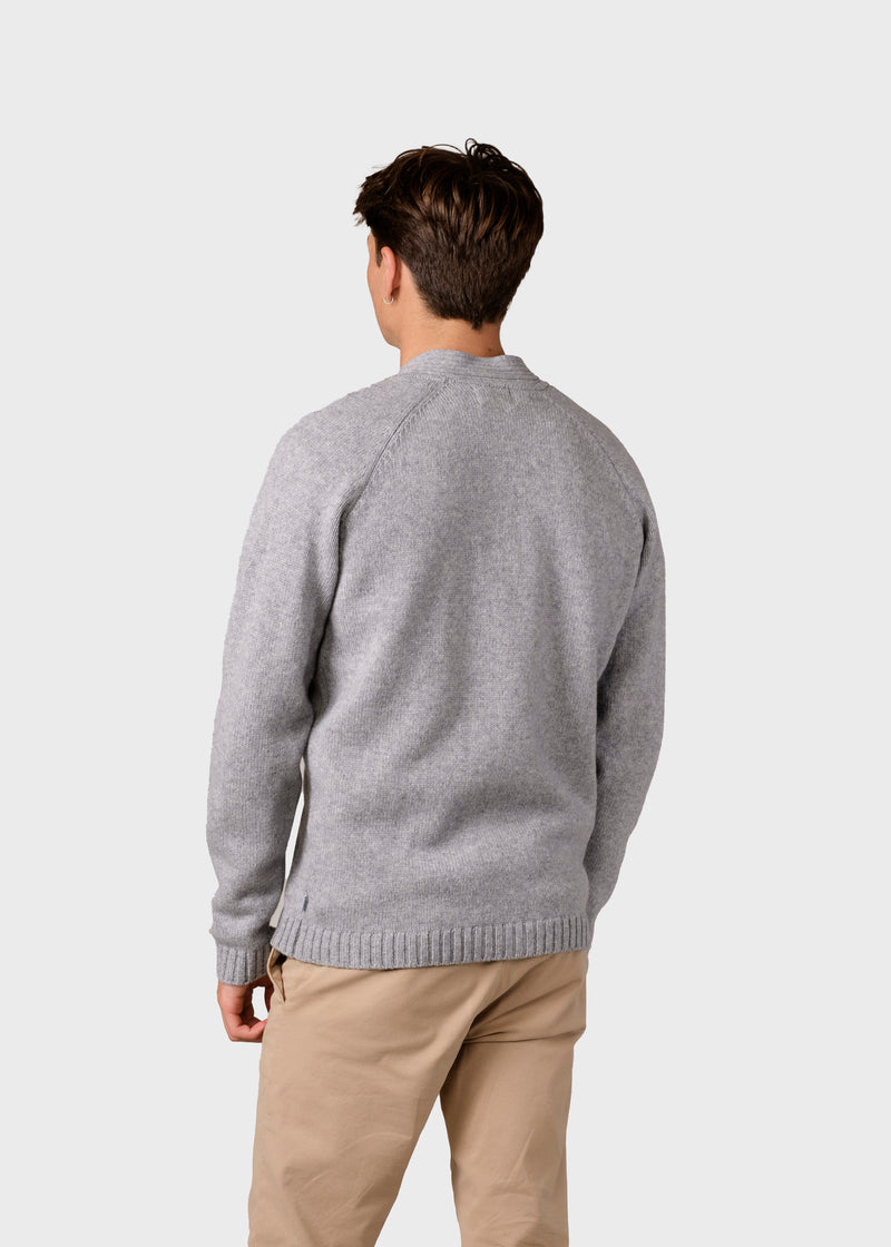 Klitmøller Collective ApS Leo knit cardigan Knitted sweaters Pastel grey