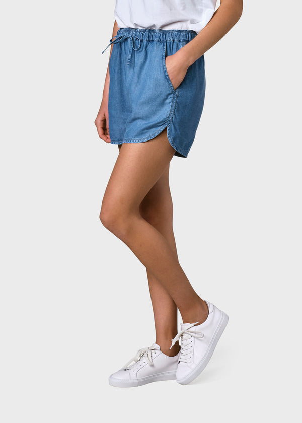 Klitmøller Collective ApS Linda chambrey shorts Walkshorts Light blue
