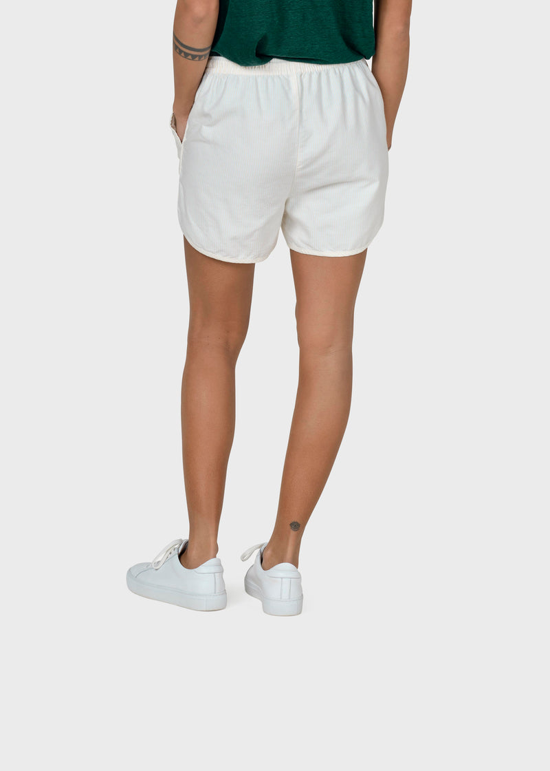 Klitmøller Collective ApS Linda striped shorts  Walkshorts White/lemon sorbet
