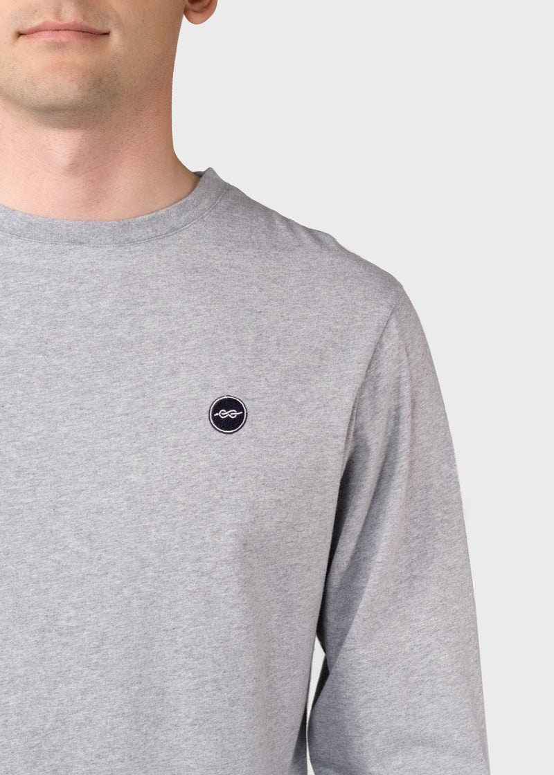 Klitmøller Collective ApS Linus LS tee T-Shirts Grey melange