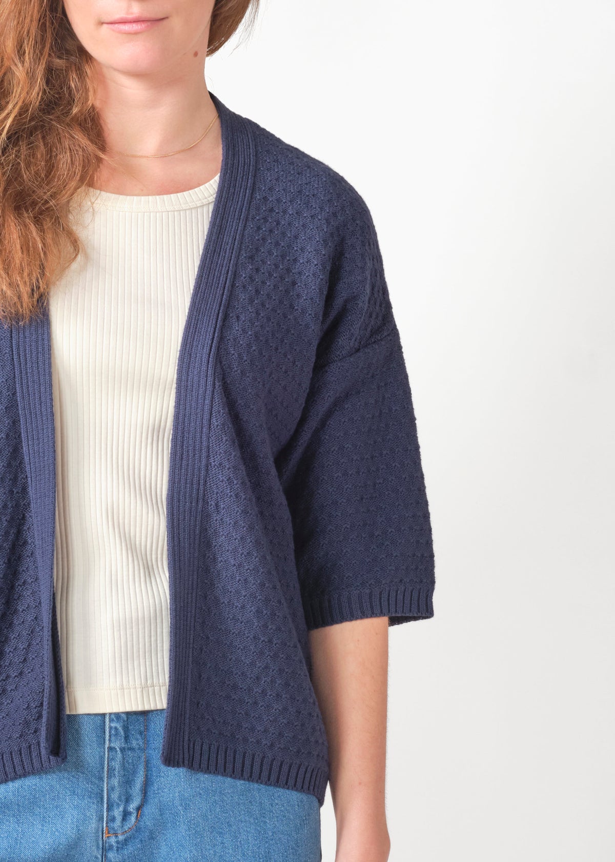 Klitmøller Collective ApS Lisbeth knit cardigan Knitted sweaters Navy