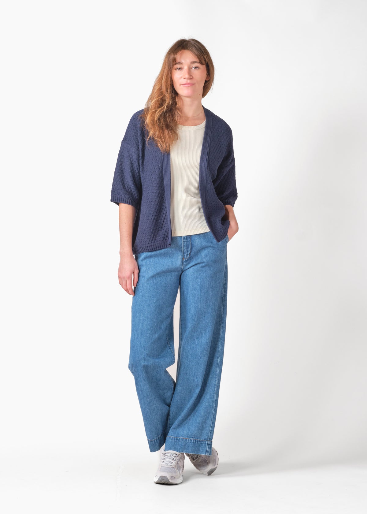 Klitmøller Collective ApS Lisbeth knit cardigan Knitted sweaters Navy