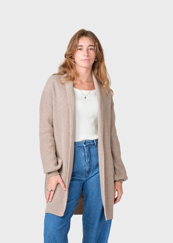 Klitmøller Collective ApS Luna knit cardigan Knitted sweaters Sand