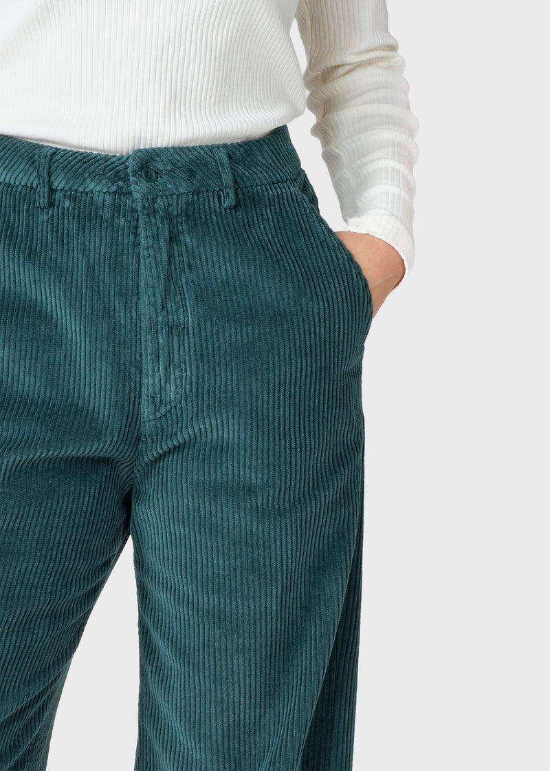 Klitmøller Collective ApS Lydia jumbo corduroy pants - Tall Pants Moss Green