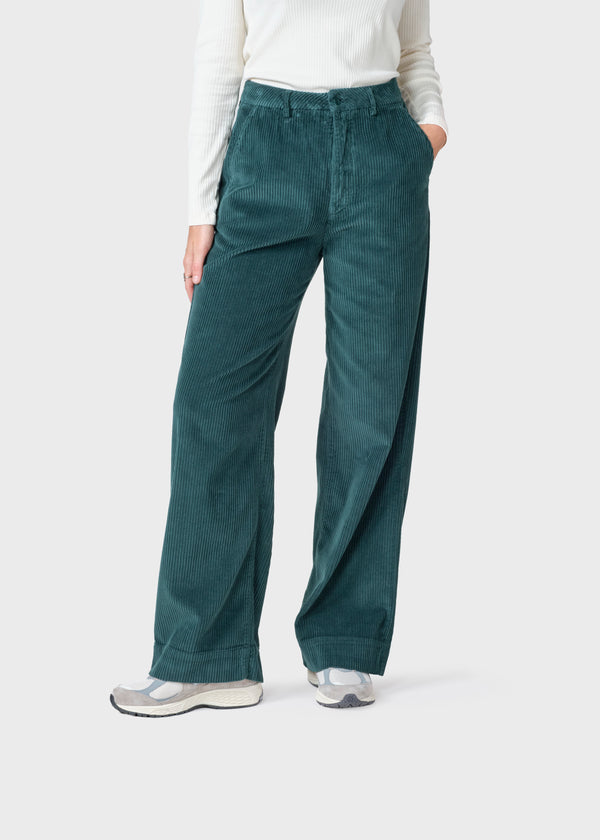 Klitmøller Collective ApS Lydia jumbo corduroy pants - Tall Pants Moss Green