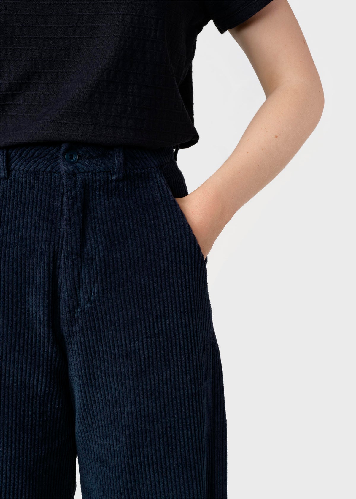 Klitmøller Collective ApS Lydia jumbo corduroy pants - Tall GOTS Pants Navy