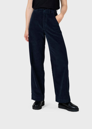 Klitmøller Collective ApS Lydia jumbo corduroy pants GOTS Pants Navy