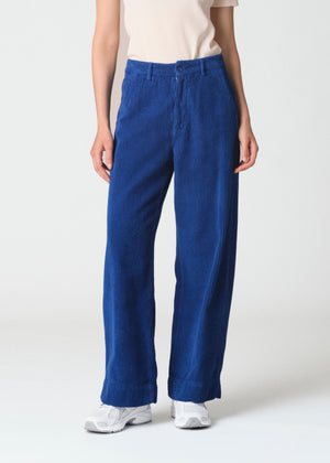 Klitmøller Collective ApS Lydia jumbo corduroy pants GOTS Pants Surf blue