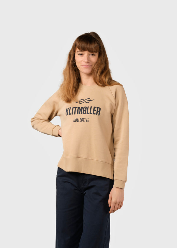 Klitmøller Collective ApS  Maja logo crew Sweatshirts Sand