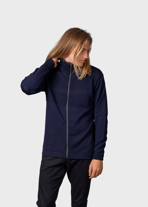 Klitmøller Collective ApS Marinus knit cardigan Knitted sweaters Navy