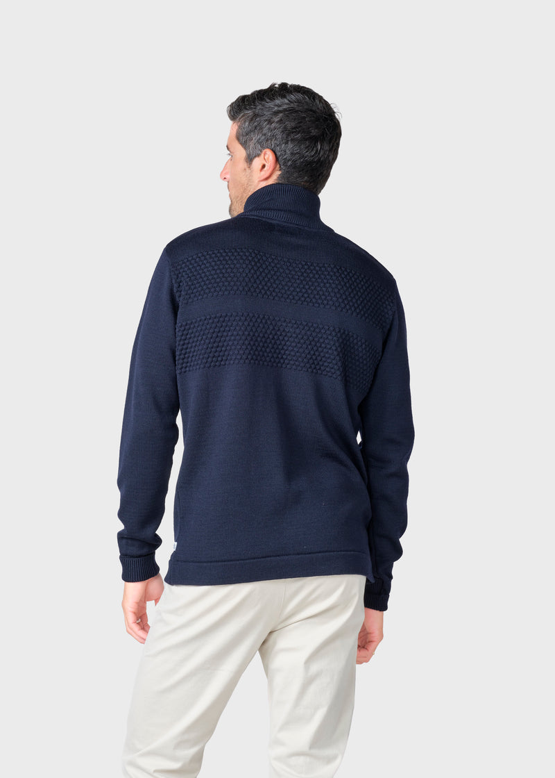 Klitmøller Collective ApS Marinus knit cardigan Knitted sweaters Navy
