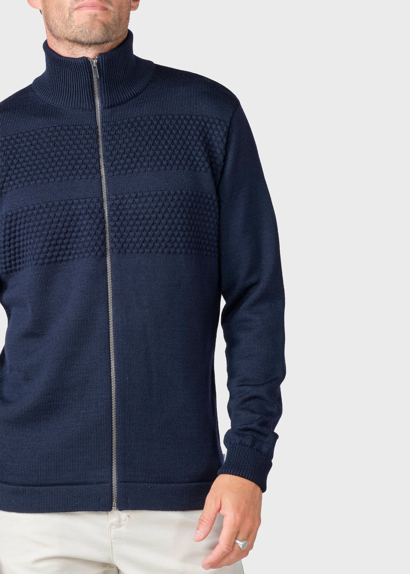 Klitmøller Collective ApS Marinus knit cardigan Knitted sweaters Navy