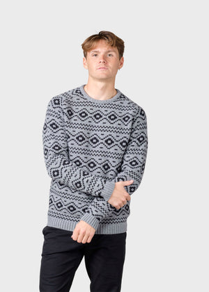 Klitmøller Collective ApS Marlon knit  Knitted sweaters Light grey/black