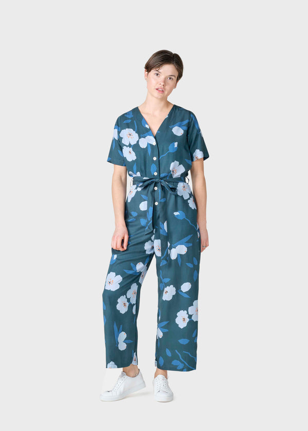 Klitmøller Collective ApS Marna print jumpsuit  Jumpsuits Navy/light blue flowers