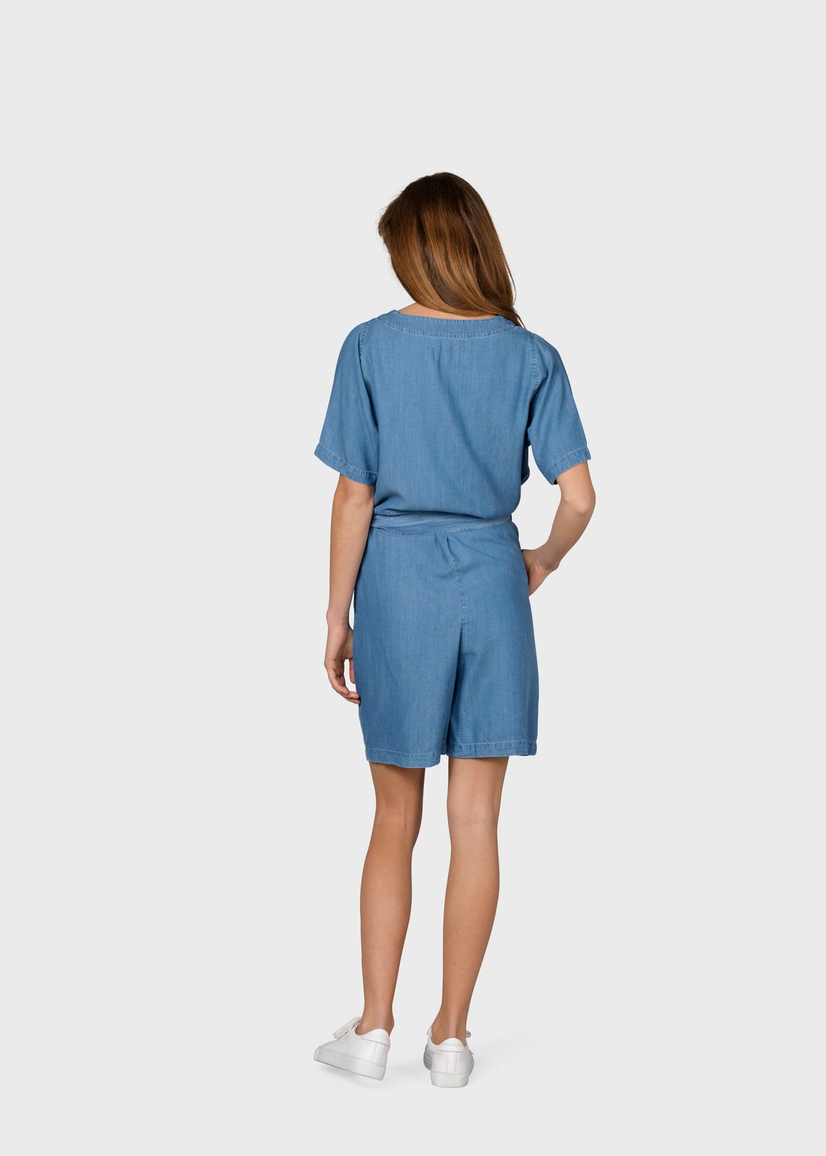 Klitmøller Collective ApS Marna short jumpsuit Jumpsuits Light blue chambrey