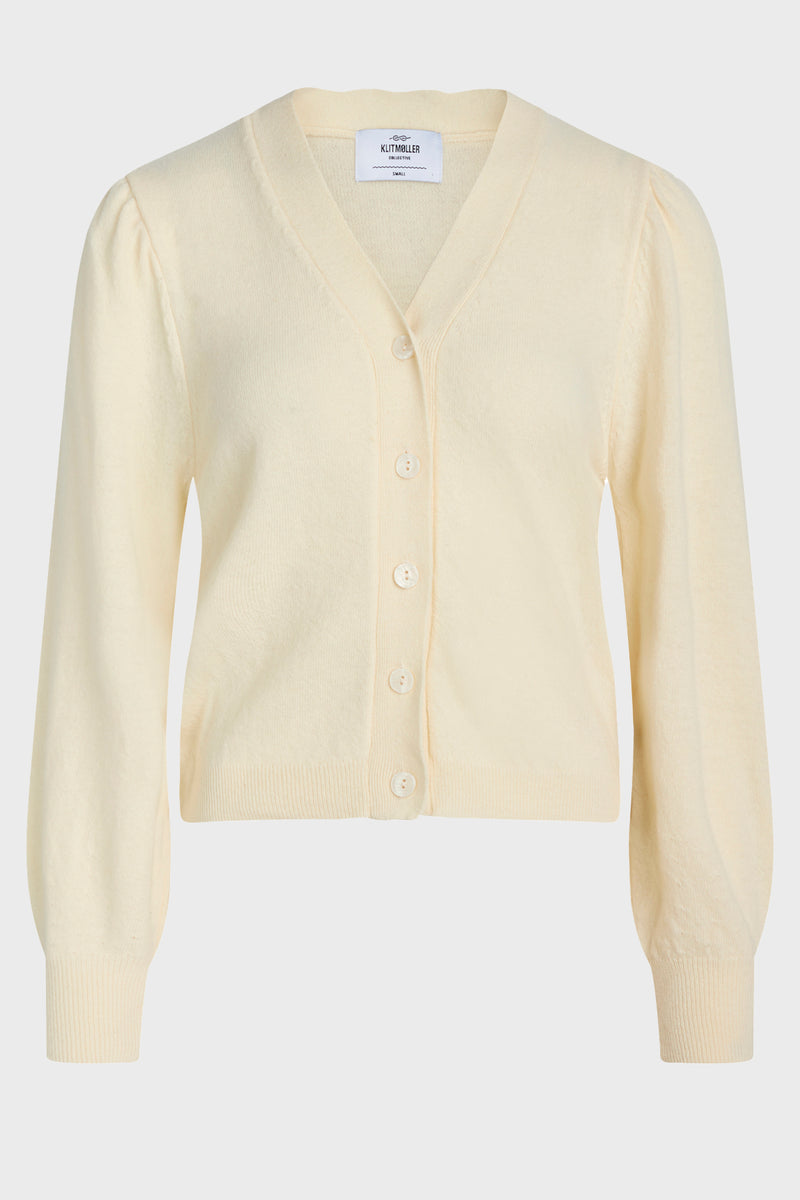 Klitmøller Collective ApS Masja knit cardigan  Knitted sweaters Cream