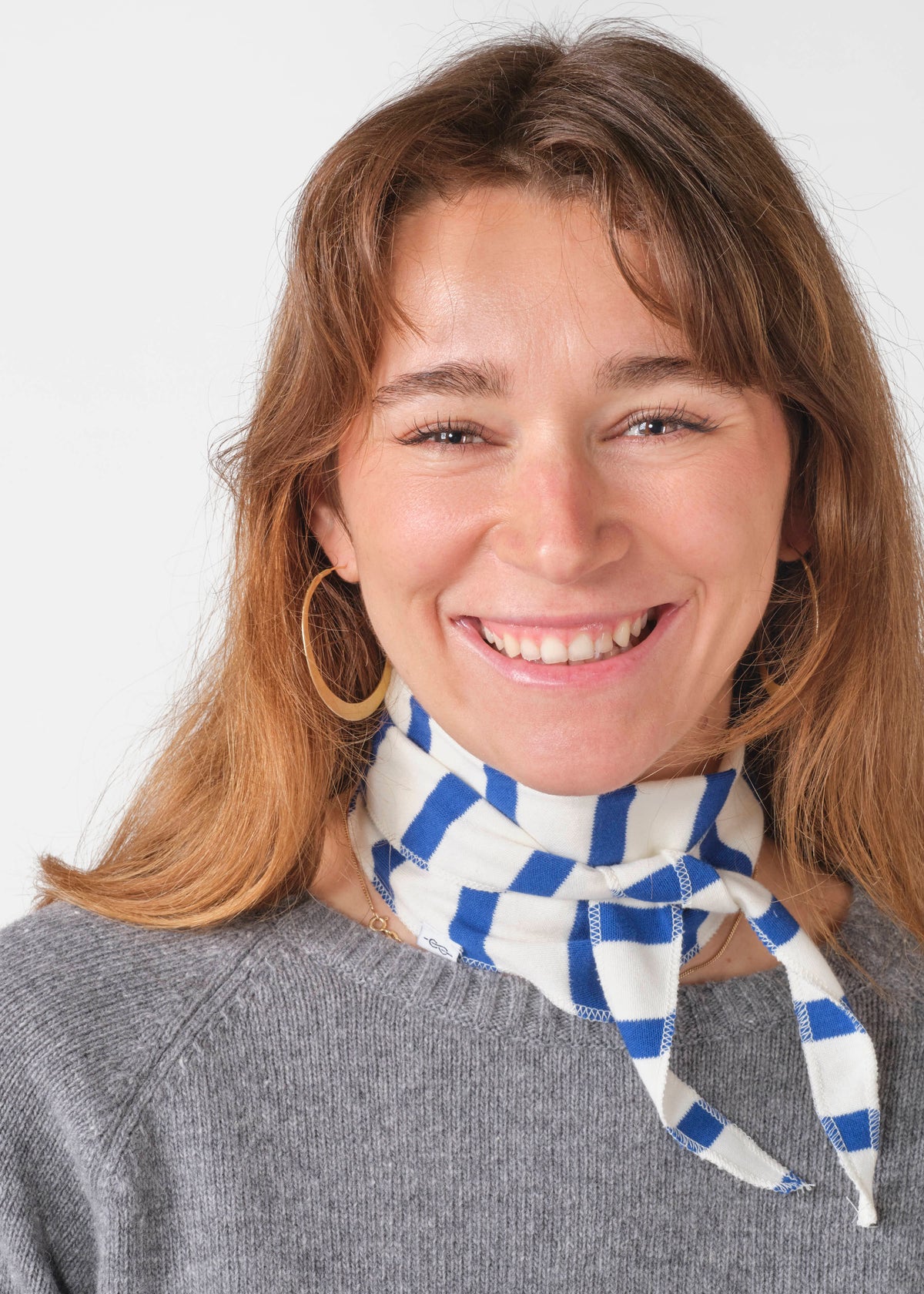 Klitmøller Collective ApS Mateo small scarf Scarfs Cream/surf blue