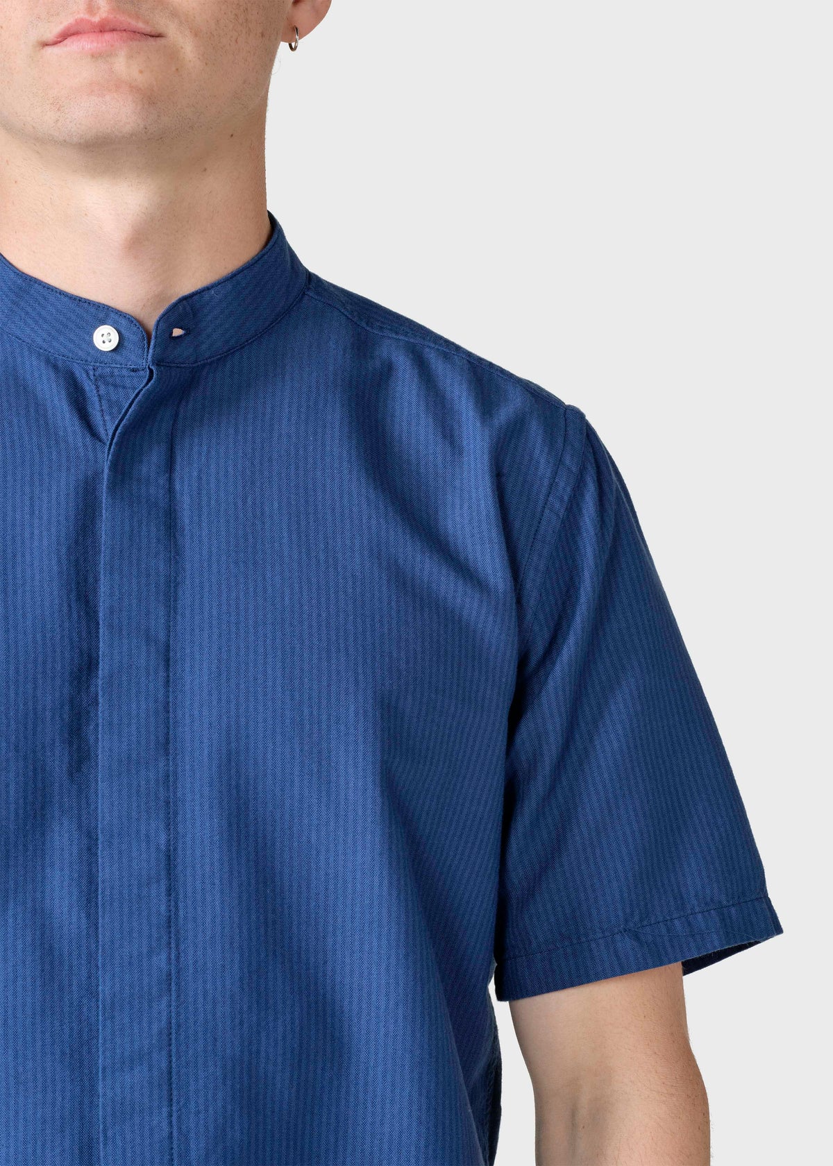 Klitmøller Collective ApS Max striped shirt  Shirts Ocean/navy/ocean overdye