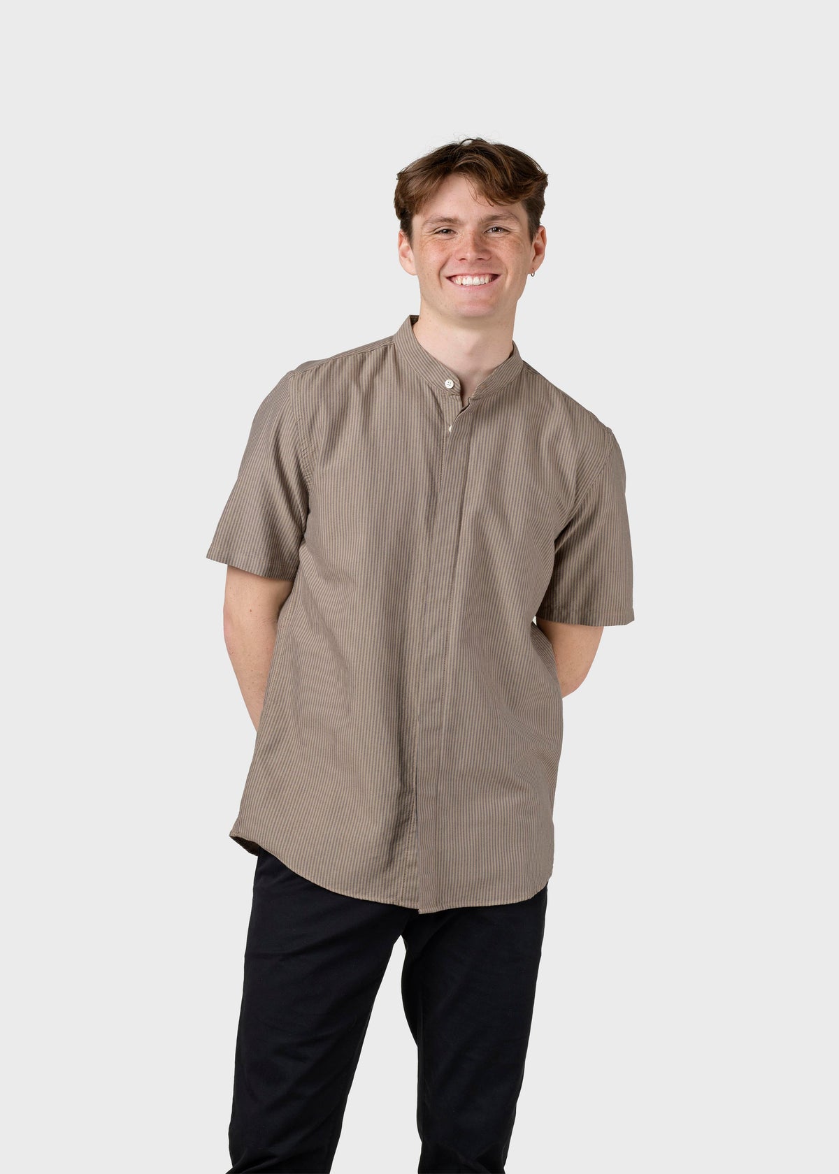 Klitmøller Collective ApS Max striped shirt  Shirts Sand/navy