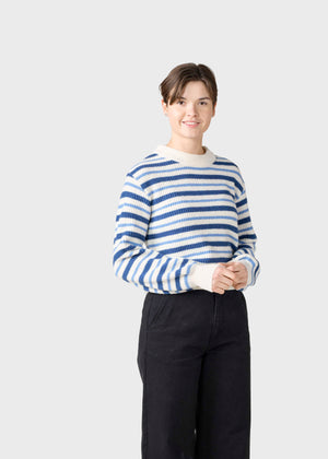 Klitmøller Collective ApS Melli knit  Knitted sweaters Ocean/cream/light blue