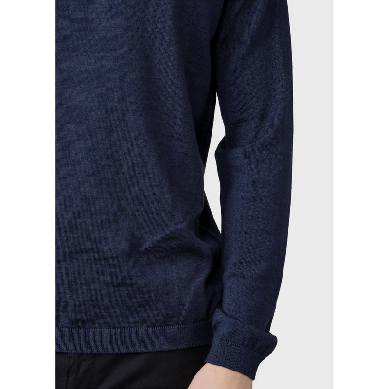 Klitmøller Collective ApS Mens basic merino knit Knitted sweaters Deep blue