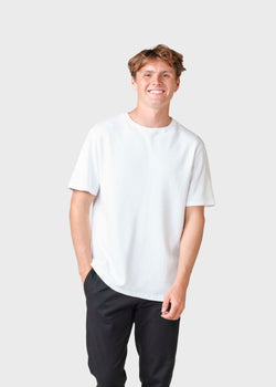 Klitmøller Collective ApS Mens boxy structure tee T-Shirts White