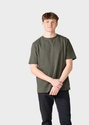 Klitmøller Collective ApS Mens boxy tee T-Shirts Olive